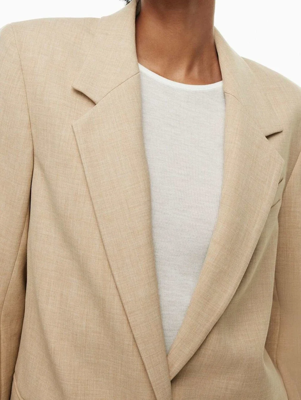 Wilfred Generation Blazer In Heather Oat Beige - Picture 5 of 14